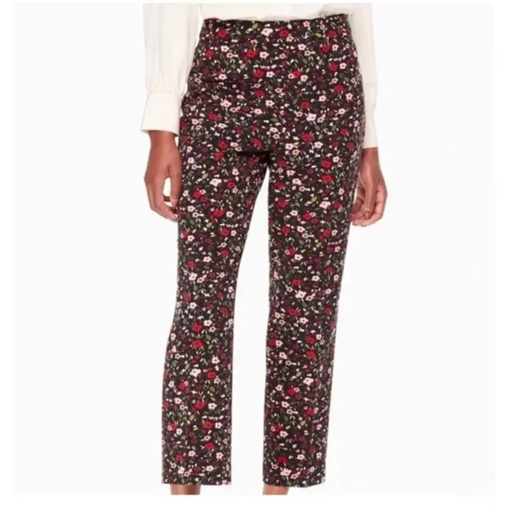 floral cigarette pants Joy XS/S  OMNIA this seasonless piece is designed to be paired with the collections coordinating top for garden parties Garden Reverie Silk Faille Cigarette